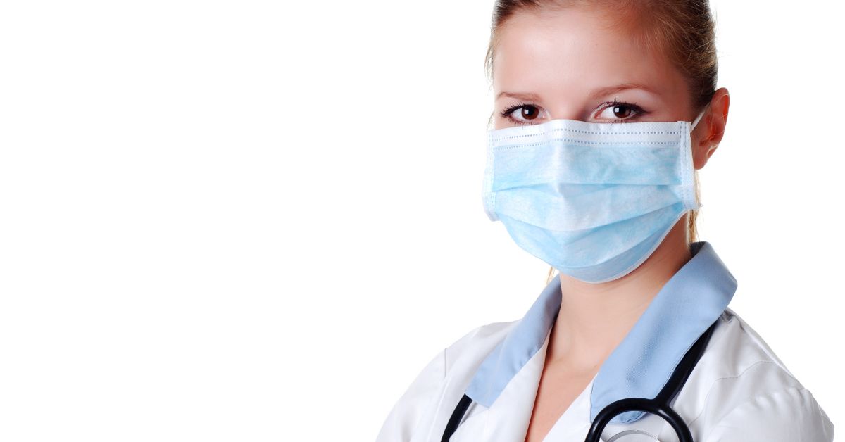 A Nurse wearing a surgical mask